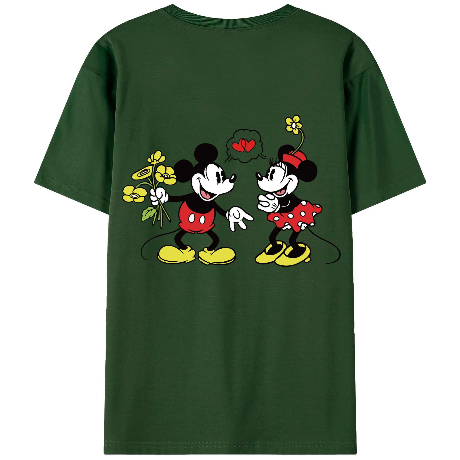 （画像用） ミッキーマウス Mickey Mouse 綿100％半袖Tシャツ（背面プリント）